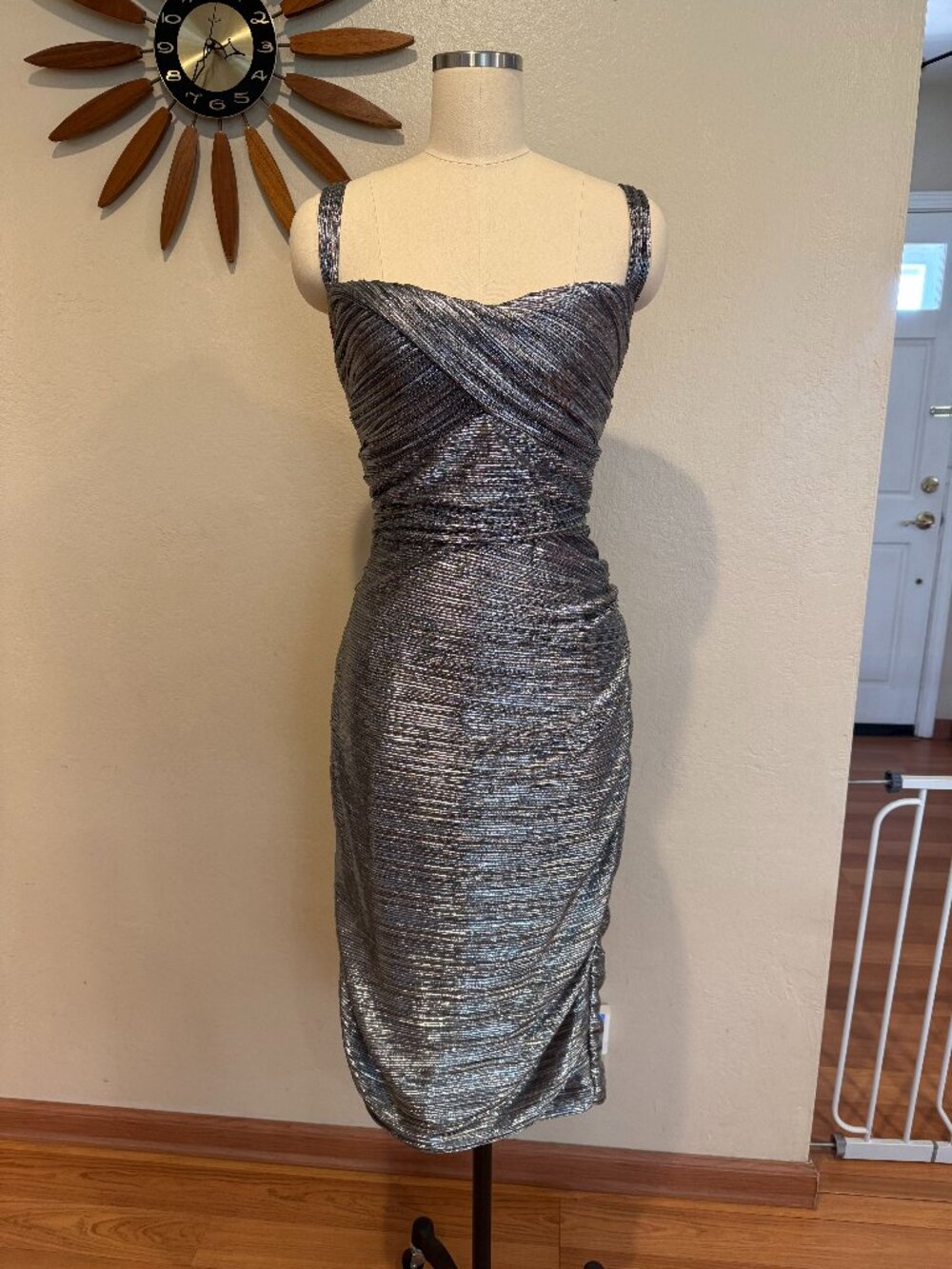 XL | Silver Wiggle Dress and Bolero Set from Tatyana - Picture 2 of 8